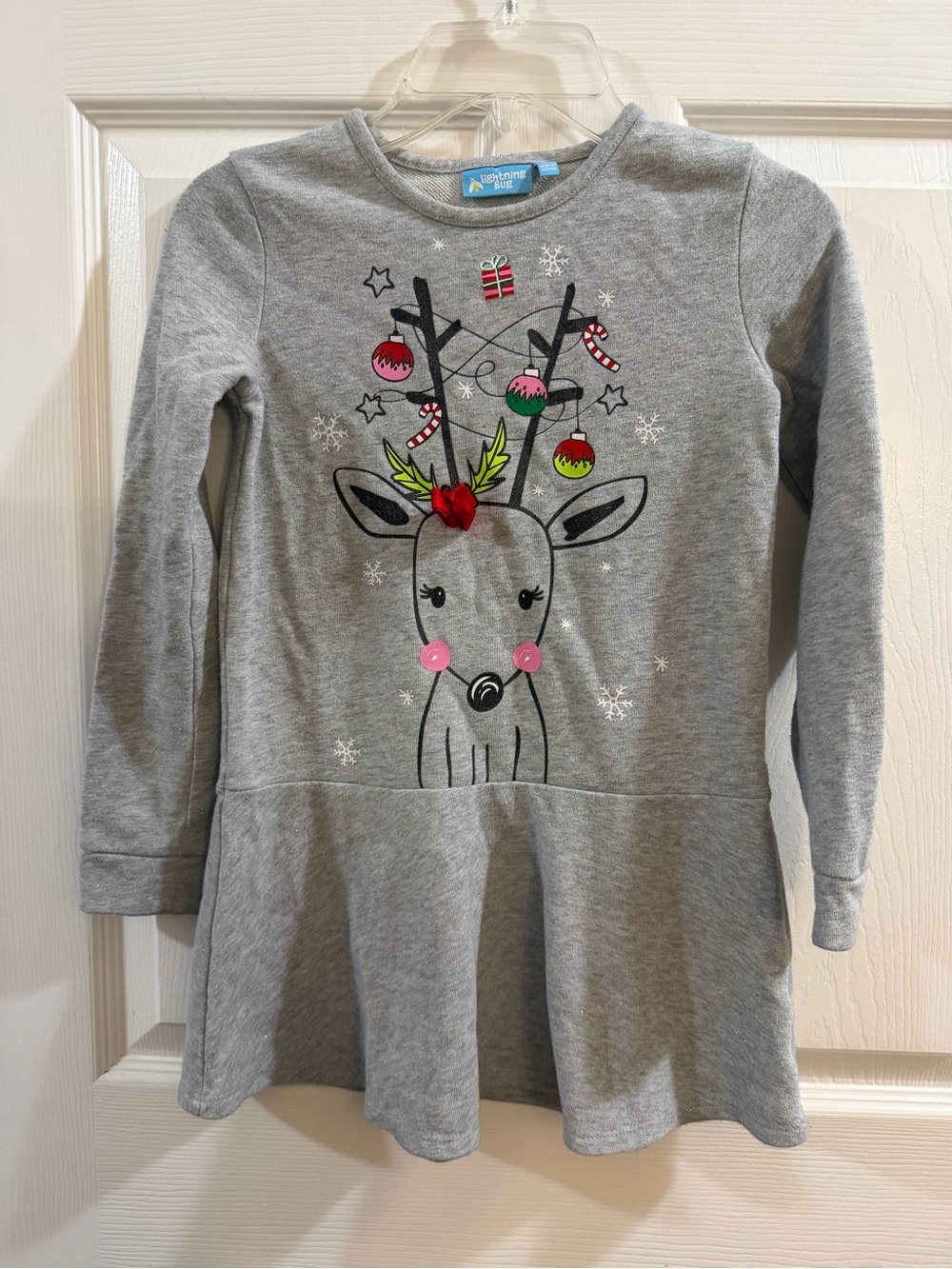 Lightning Bug Reindeer Christmas Dress Size 6